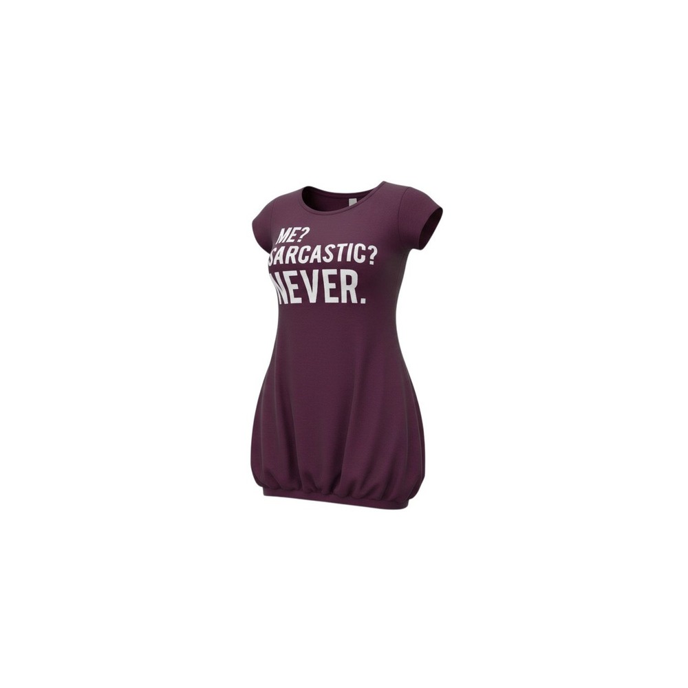 Miss Popular Graphic T-Shirt Dress Womens Medium Purple Sarcastic Never B-389